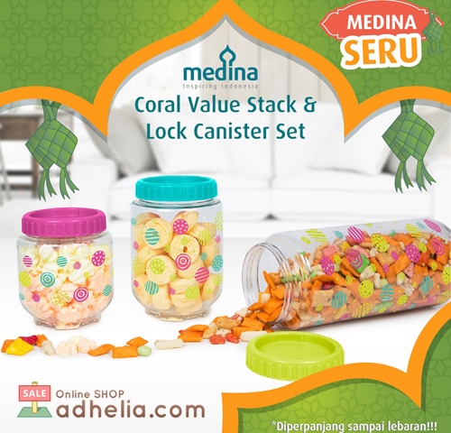 Coral Value Stack & Lock Canister Set